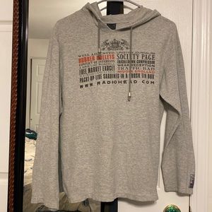 Radiohead vintage LS pullover, size Small Packt like Sardines in a crush tin box